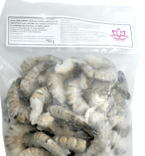 Hovedbilde BLACK TIGER HLSO shrimp 13/15 - 1kg
